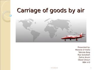 Carriage of goods by air.ppt