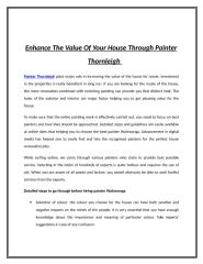 Enhance The Value Of Your House Through Painter Thornleigh.doc