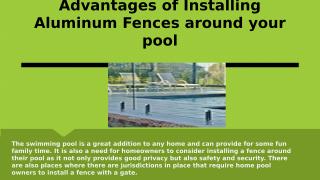 Advantages of installing aluminium fences around your pool.pptx