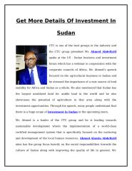 Get More Details Of Investment In Sudan.doc