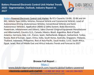 Battery Powered Electronic Control Unit Market Trends 2020 - Segmentation, Outlook, Industry Report to 2027.pptx
