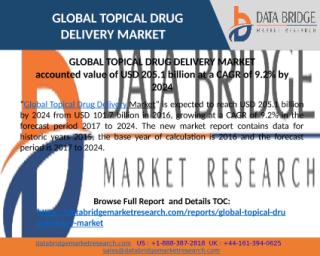 Global Topical Drug Delivery Systems Market -  Industry Analysis, Size, Share, Growth, Trends and Forecast 2017 - 2024.pptx